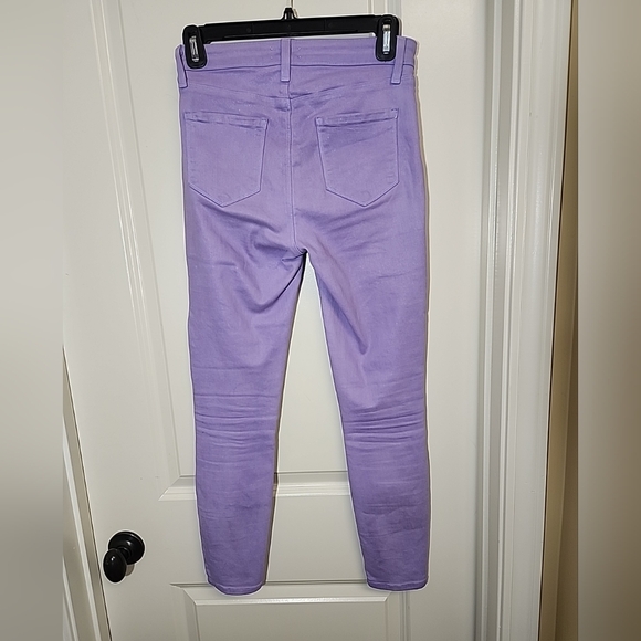 L'agence Margot High Rise Coated Lavender Skinny Jeans 26 - Picture 4 of 10